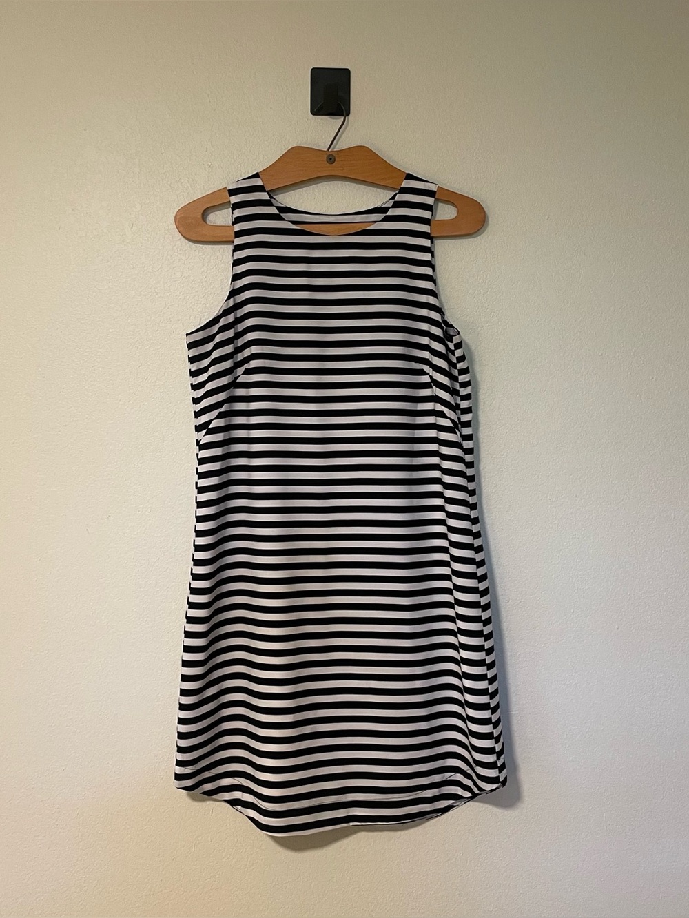 Cupio Black and White Striped Mini Dress